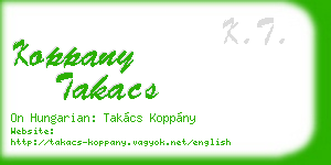 koppany takacs business card