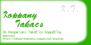 koppany takacs business card